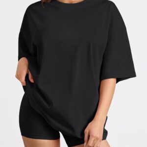 Trendy Queen Womens Oversized Summer T Shirts Plus Size Spring Cute Casual Tops Short Sleeves Fashion Workout Clothes