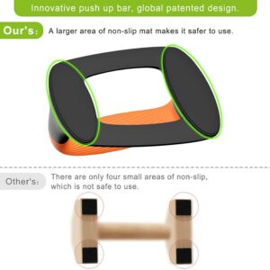 Kipika Push Up Bars, Pushup Stands With Thickened Soft Plastic Handle, Stable and Non-Slip Base, Pushup Handles Perfect for Floor Strength Training