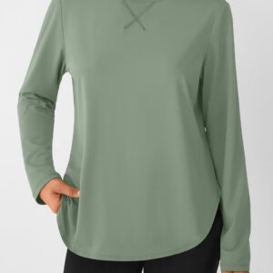 AUTOMET Women’s Long Sleeve Workout Tops Running Hiking Sun Shirts Gym UPF 50+ UV Protection Tshirts 2026 Quick Dry Clothes