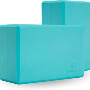 Everyday Yoga Foam Block and Yoga Strap Set, Soft Non-Slip Surface for Stability, Balance, and Deepen Stretches – Ideal for Yoga, Pilates, and Meditation Accessories