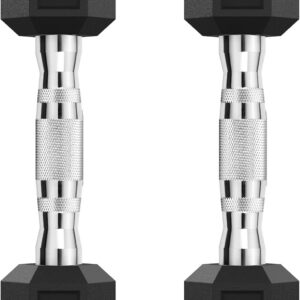 HANDBODE Hex Dumbbell Set, 2.5-65 lb Rubber Encased Exercise & Fitness Dumbbells, Weights Dumbbells Set of 2, Hand Weight for Strength Training