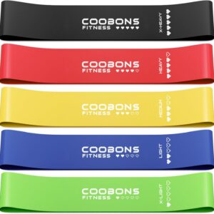 Resistance Bands for Working Out, Exercise Bands Resistance Bands Set with 5 Resistance Levels, Latex Loop Bands for Women Men, Workout Bands for Legs, Glutes, Strength Training, Yoga, Home Gym