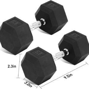 Dumbbell Set 15 lb-550 lb, Rubber Hex Free Weights Without Rack, Heavy-Duty Home Gym Equipment for Strength Training, Muscle Building and Full Body Workouts