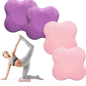 2 Packs Yoga Knee & Elbow Cushions – Extra Thick Foam for Knees, Elbows, Wrists, Hands & Head – Pilates & Kneeling Pads – Support Foam Pads for Women & Men