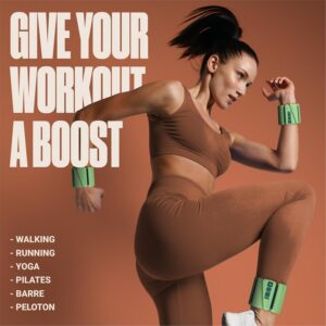 SPORTBIT Wrist and Ankle Weights for Women – Set of 2 (1lb Each) Wearable Ankle & Wrist Weights – Leg & Arm Bands, Silicone Weighted Bracelets for Workout, Walking, Running, Yoga, Pilates