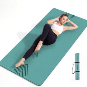 EaseUp Large yoga mat,73’x35.5’x0.4’,extra thick and wide,10mm pilates mat,non-slip exercise mat,workout mats for home gym
