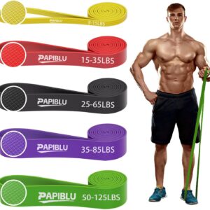 Pull Up Bands, Resistance Bands Set for Pull-Up Assistance, Exercise Bands with Door Anchor & Grip Pads for Men & Women Working Out, Physical Therapy, Muscle Training