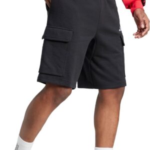 adidas Mens Essentials Feel Cozy French Terry Cargo Shorts