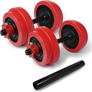 Yes4All Adjustable Dumbbells – 60 lb Dumbbell Weights with Protective Silicone Sleeves and Dumbbell Connector