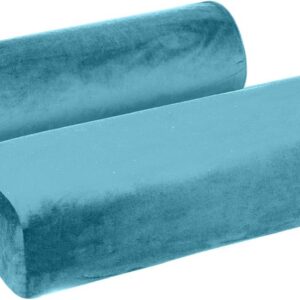 2-Pack Yoga Bolster Pillow Set: Rectangular & Cylinder Pillows for Meditation and Support, Yoga Pillows with Washable Velvet Cover, Triple-Layer Sponge with Carry Handle, Green