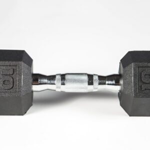 York PVC Hex Dumbbell, Chrome Ergo Handle