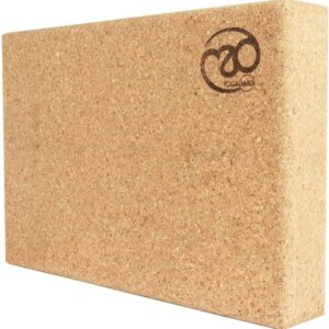 Yoga-Mad Cork Yoga Block | 30.5cm x 20.5cm x 5cm | Eco Friendly Yoga Block | Non Slip Cork Brick for Yoga, Pilates, Training and Home Workouts | Provides Support for Various Yoga Poses