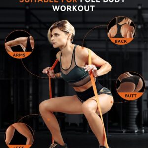 SUNPOW Pull Up Assistance Bands, Set of 5 Heavy Duty Resistance Bands for Men & Women, Natural Latex Exercise Bands for Pull-Up Progression, Home Workout, Strength Training, Mobility & Stretching