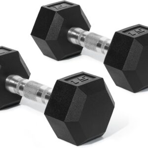 Ritfit 5-650 LBS PVC Encased Hex Dumbbell Sets with Optional Rack for Home Gym, Hand weight with Chrome Handle for Strength Training,Workouts