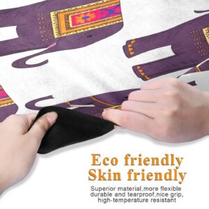 Yoga Mat Colorful Blanket Elephants Non Slip Fitness Exercise Mat Extra Thick Yoga Mats for Home Workout, Pilates, Floor Workouts 71 x 26 Inches