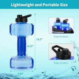 Water Weights for Pool Exercise Set of 2, Aquatic Exercise Dumbbells with Non-slip Handle, PE Materials Water Dumbbell Aerobics for Water Aerobics Weight Loss