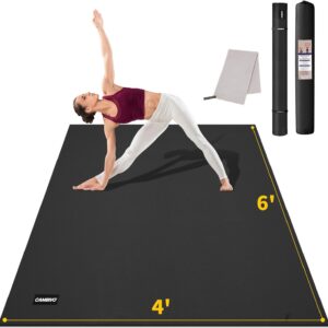 CAMBIVO Yoga Mat for Women and Men, Extra Long and Wide Exercise Mat(72″x48″/84″x30″), Large Non Slip Workout Mat for Yoga, Pilates, Fitness, Barefoot Workouts, Home Gym Studio