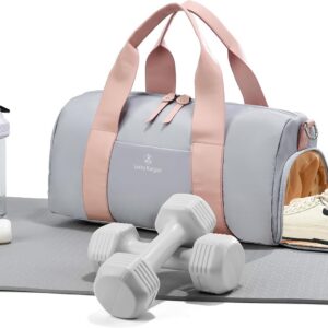 Small Gym Bag for Women with Wet Pocket & Shoes Compartment, Cute Mini Sport Duffel Gym Tote Bags for Yoga, Workout, Dance, Swim
