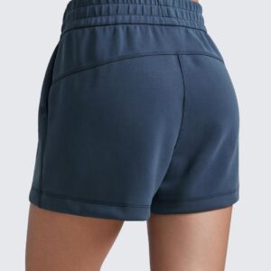 CRZ YOGA SoftAura Sweat Shorts for Women 4″ – High Waisted Modal for Casual Lounge Athletic with Pockets Drawstring