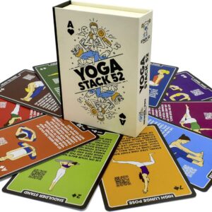 Stack 52 Yoga Exercise Cards: Designed by Certified Yoga Instructor. Video Instructions Included. Beginner to Advanced Poses and Asana Workout Games. Improve Fitness and Flexibility. (Base Deck)