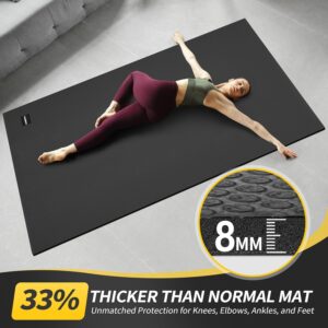 CAMBIVO Yoga Mat for Women and Men, Extra Long and Wide Exercise Mat(72″x48″/84″x30″), Large Non Slip Workout Mat for Yoga, Pilates, Fitness, Barefoot Workouts, Home Gym Studio