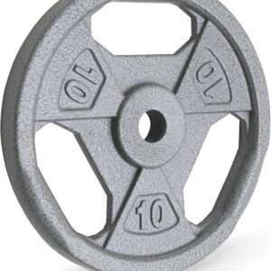Marcy Classic 1″ Cast Iron Standard Grip Plates for Strength Training and Weightlifting