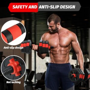 Garvee Adjustable Dumbbell Set, 44/66/88Lbs Free Weight Set with Connector, 4 in 1 Gym Set Used as Kettlebell, Dumbbell, Push up Stand, Weight Plate, Home Gym Weight Dumbbells Set, Fitness Exercises