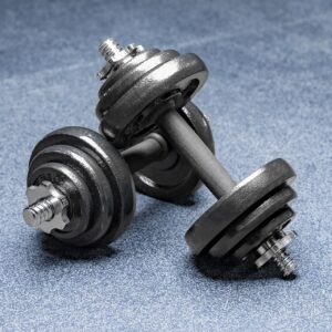 FORZA Adjustable Dumbbells Set – 44lbs Cast Iron Weight Set with Carry Case for Home Gym Workouts