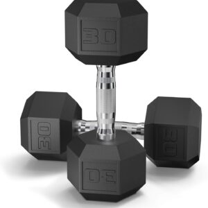 Premium Black Coated Hex Dumbbell Free Weights for Fitness Training Exercise Cast Iron PVC Coated