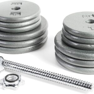 CAP Barbell Standard 1-Inch Barbell Weight Set, 100-Pounds