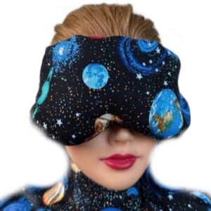 Eye Mask Lavender Eucalyptus, Sinus, Herbal Pack, Hot Cold Pack, Heat Wrap,Organic, Flax Seed, Microwave Therapy, Sleep Mask, Yoga Meditation Eye Pillow, Planets