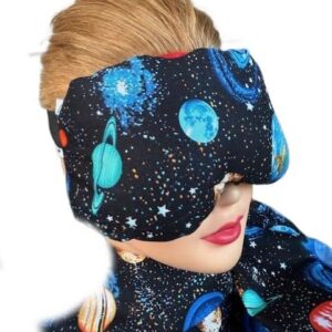 Eye Mask Lavender Eucalyptus, Sinus, Herbal Pack, Hot Cold Pack, Heat Wrap,Organic, Flax Seed, Microwave Therapy, Sleep Mask, Yoga Meditation Eye Pillow, Planets