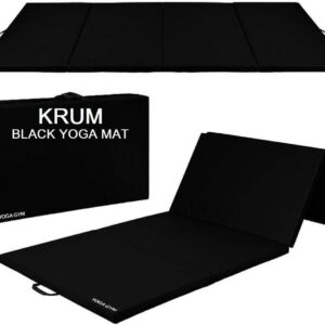 SONU SPORTS CO. SPORTS GOODS Bip Washable Yoga High Destiny Foam Foldable Mat for Men and Women, 72 X 24X 22 Mm, 22 Mm Thick Mat (Black)