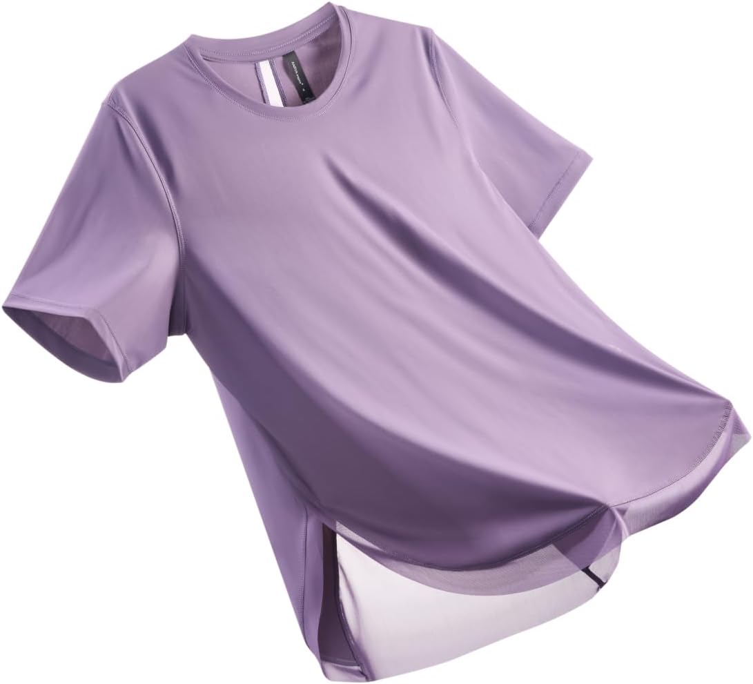 AARYA Women's Cooling Workout Tops Short Sleeve Loose Fit Activewear - Quick Dry Athletic Shirts for Yoga Running Gym - Image 9