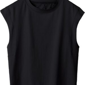 Ainangua Oversized Tank Top for Women Sleeveless Athletic Cropped Activewear Workout Yoga Gym Tops