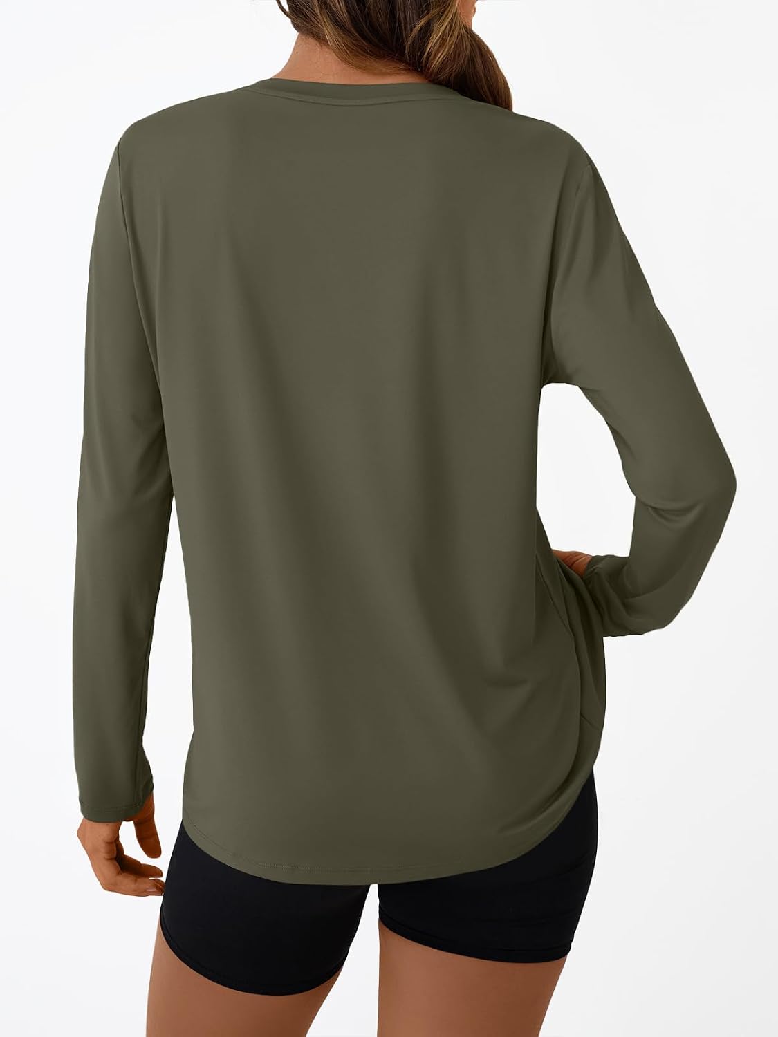 AUTOMET Women's Long Sleeve Workout Tops UPF 50+ Sun Shirts for Running Hiking - Image 4