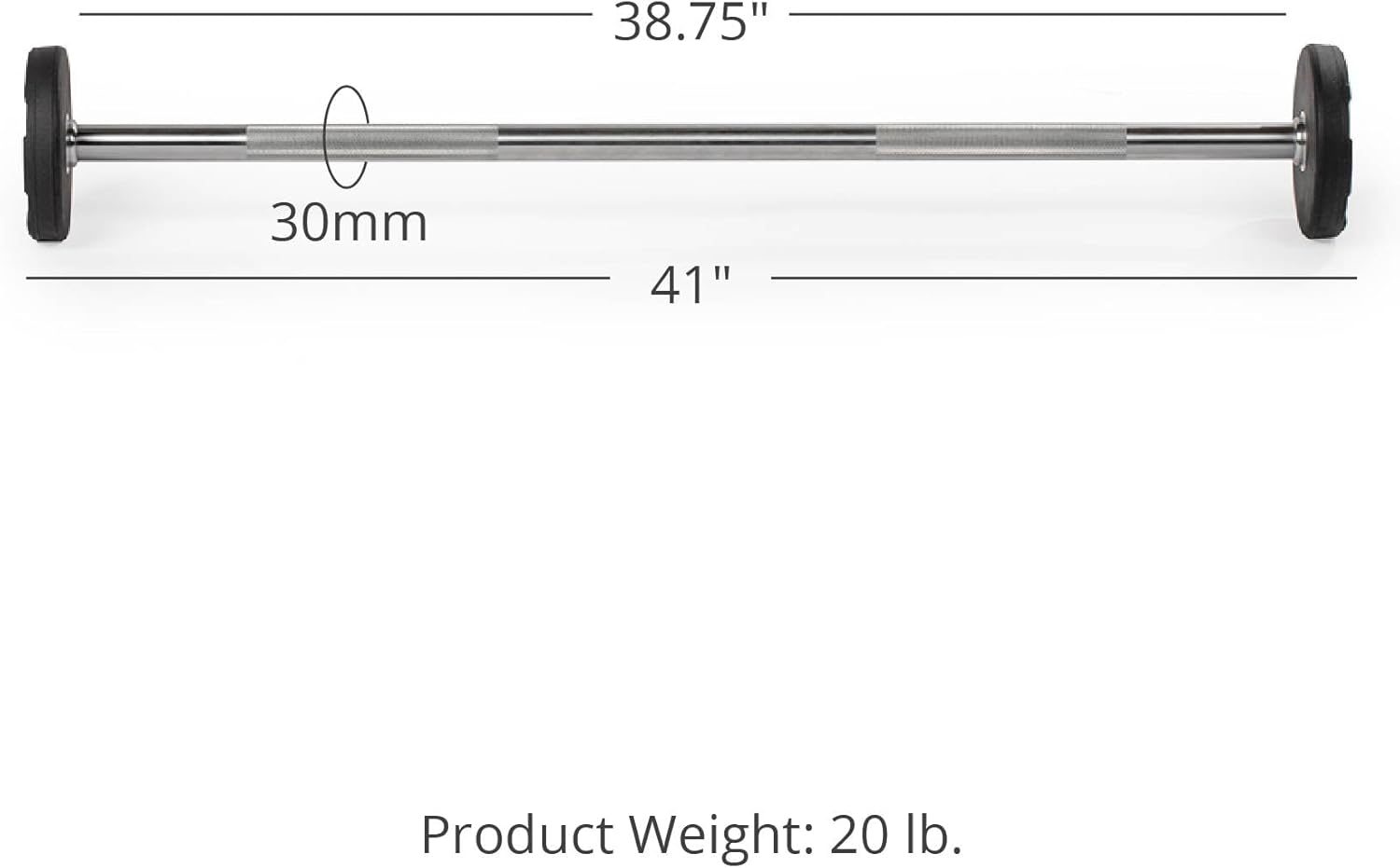 Titan Fitness Rubber Curl Fixed Barbells, Pre-Loaded Weight Bar for Strength Training & Weightlifting - Image 8