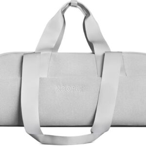 Vooray Studio Yoga Bag – 15L Capacity Yoga Mat Bag fits Most Standard Size Mats with 2 Interior Zip Mesh Pockets, Wet/Dry Pocket, Tote Handles and Shoulder Straps, Ash