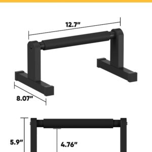 Push Up Bars, Heavey Duty Parallettes Dip Bar with Non-slip Grips for Calisthenics Planche L Sit Handstand Fitness Floor Workout, Pushup Station Handles Stand for Gym Strength Training