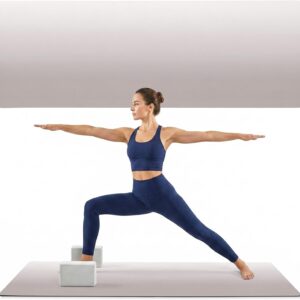 Yoga Mat Blue Ombre Yoga Mats with Strap & Shortage Bag Non Slip Soft Workout Mats Cushion Pad Gradient Gradual Color Exercise Mat for Yoga Pilates Stretching Fitness Floor Exercises Home Gym