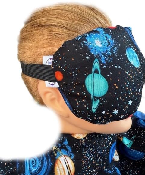 Eye Mask Lavender Eucalyptus, Sinus, Herbal Pack, Hot Cold Pack, Heat Wrap,Organic, Flax Seed, Microwave Therapy, Sleep Mask, Yoga Meditation Eye Pillow, Planets - Image 3