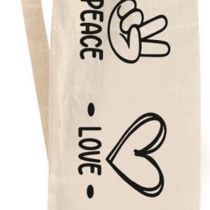 Mayatra’s Organic Large Yoga Mat Tote Bag Cover -100% Cotton Lightweight,Washable Yoga Dust Bag With Adjustable Strap Unisex, Peace