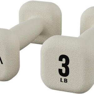 PAETA Neoprene Dumbbell, Hand Weights with Curved Grip for Women, Anti-Slip, Anti-Roll, Square Dumbbells for Full-Body Workout, Strength Training