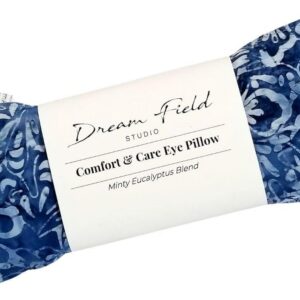 Mint Eye Pillow, Flaxseed Fill, Eucalyptus Peppermint Blend, Aromatherapy Eye Mask, Indigo Batik