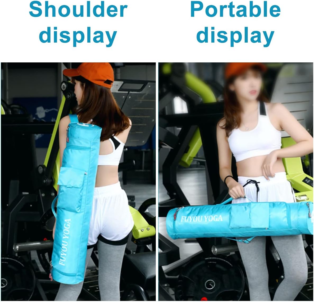 Yoga Mat Bag with Adjustable Strap Exercise Mat Bag with Storage Pockets Large Yoga Carrier Portable Carry Case Bags Smooth Zippers for Men Women Fitness 77cm × 15cm - Image 7