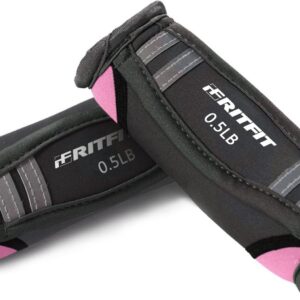 RitFit Soft Hand Weights Set – 0.5/0.75/1/1.5/2 LBS (1 Pair) Walking Dumbbell for Women & Men with Reflective Straps – Jogging, Running, Physical Therapy, Aerobics – Pink Orange Blue Grey Black