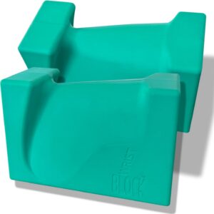 WRIST BLOCK™ The Ultimate Evolution in Premium Quality Yoga Blocks (Set of 2, Teal) – Designed to Eliminate Wrist Strain During Yoga, Pilates, Pushups and Other Exercises – Wrist Support – Meditation