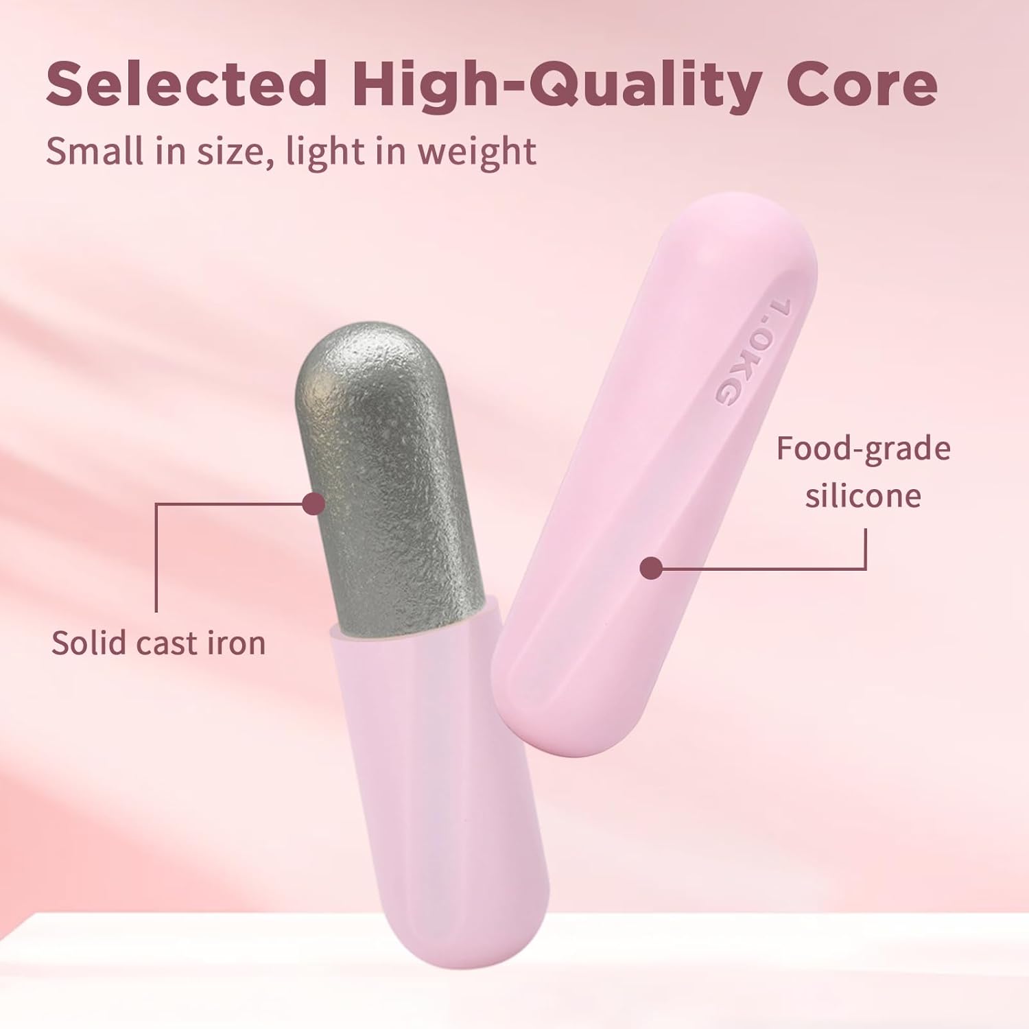 Dumbbell Set, Hand Weights For Women, 2.2lb Dumbbells Set of 2, Exercise & Fitness Dumbbells, Dumbbell Set for Walking, Yoga, Dance, Barre, Pilates, Cardio, Aerobics - Image 3