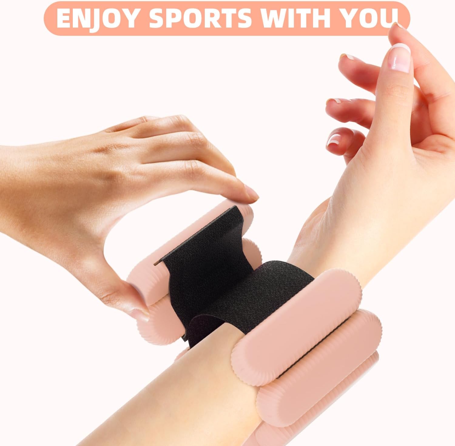YOVKOK Adjustable Ankle Weights for Women Men,Wrist Weights set for Walking Running,1 Pair (1Lbs Each) Silicone Workout Weights for gym fitness, Jogging,yoga,pilates,strength training,physical therapy - Image 3