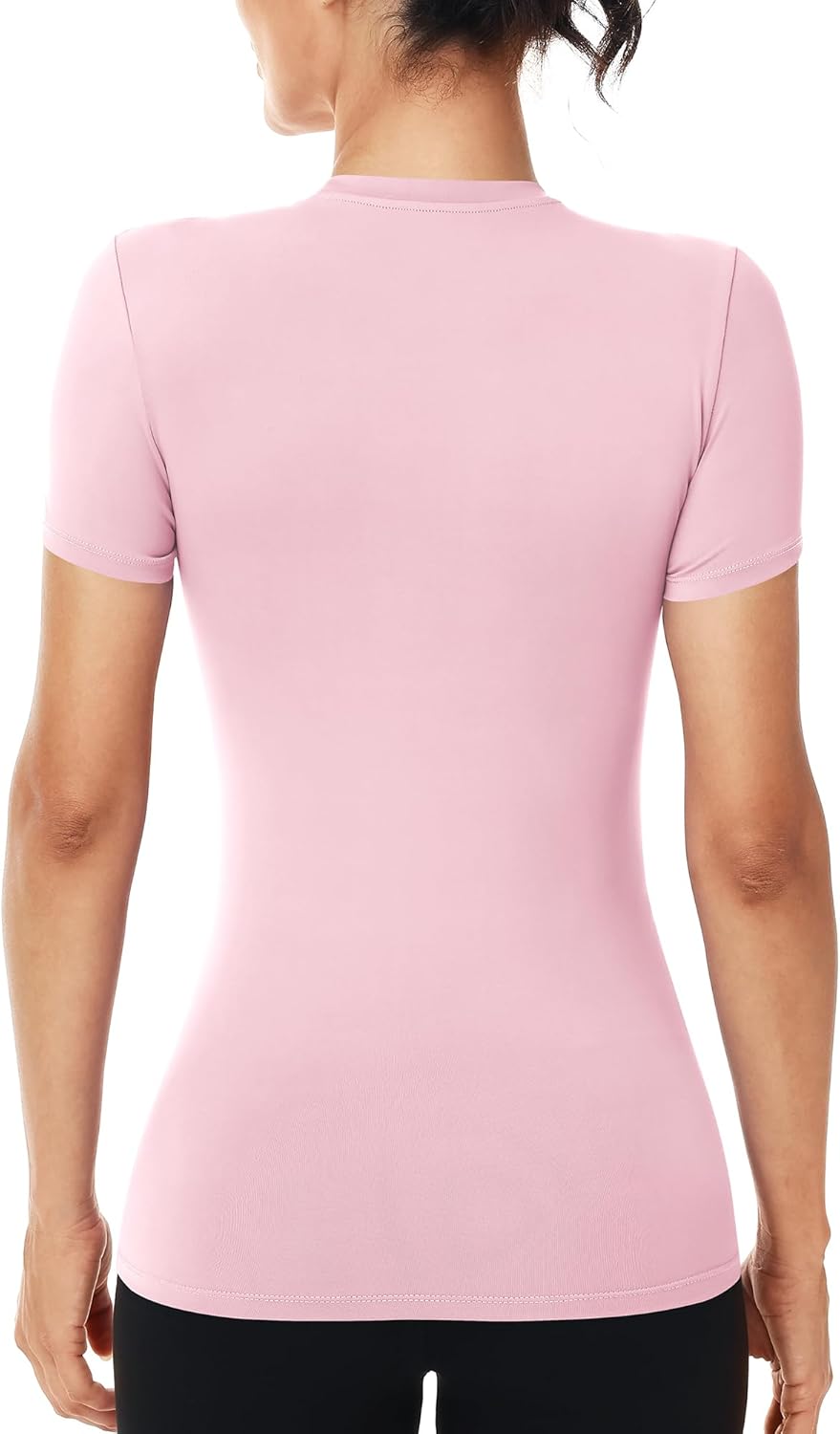 Runhit Womens Compression Shirts Short Sleeve Workout Tops UPF 50+ Athletic Quick Dry T-Shirt for Gym Running Yoga Base Layer - Image 2